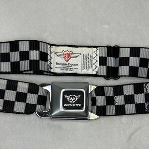 Corvette Buckle-Down Checkered Seatbelt able Adjustable